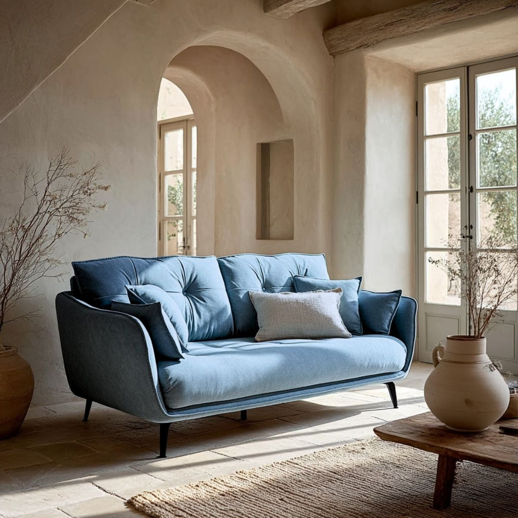 Siena Blue 2 Seater Sofa