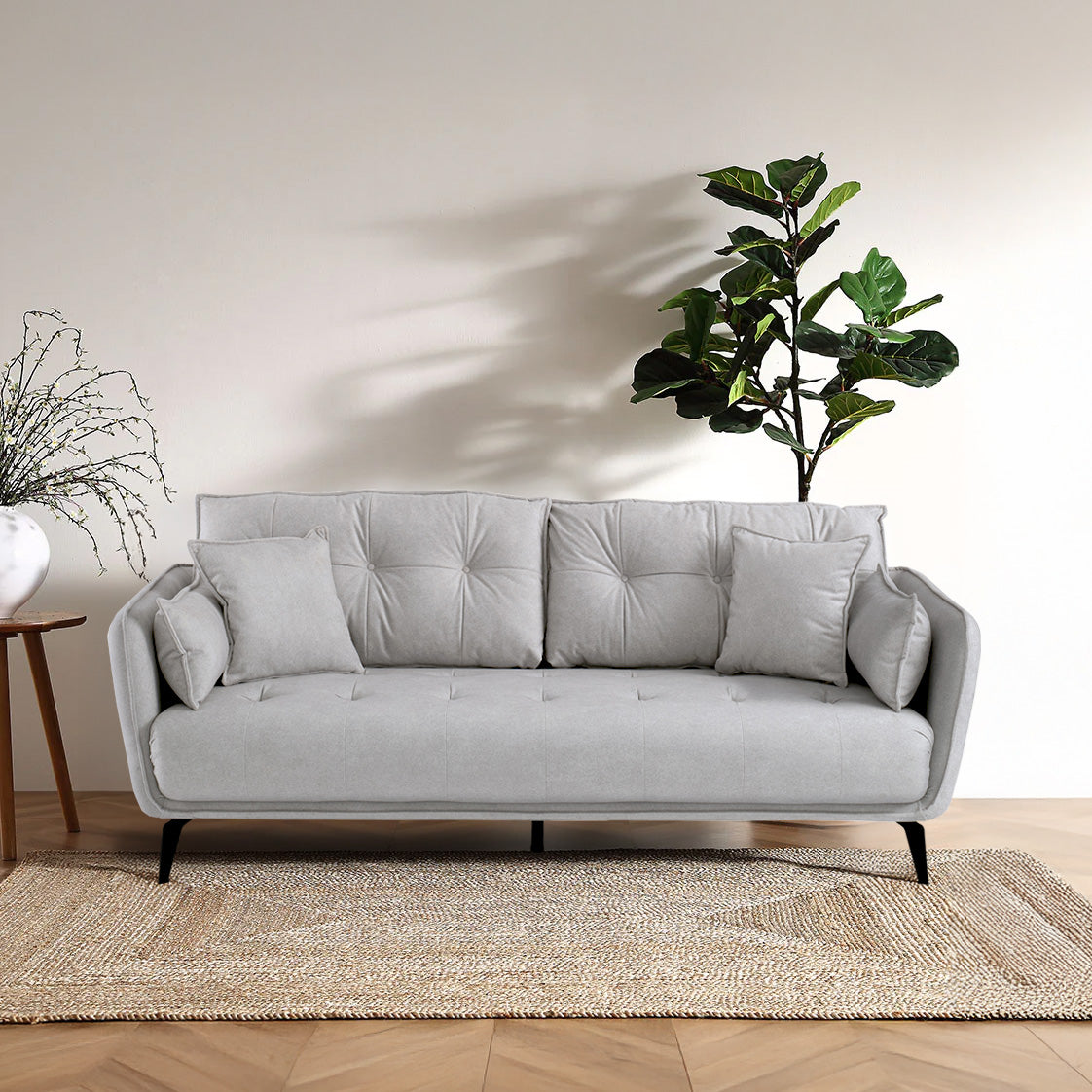 Siena Grey 3 Seater Sofa