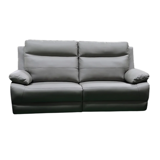 Phoenix 3 Seater Recliner Leather Aire - Light Grey