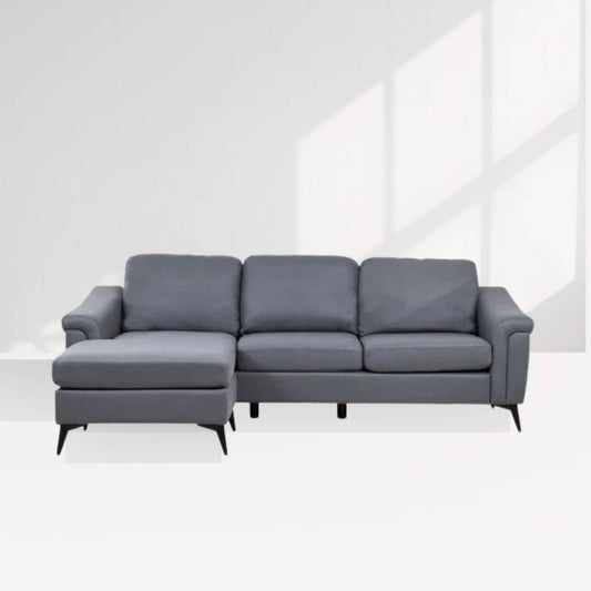 Douglas Grey Leather Air Corner Sofa