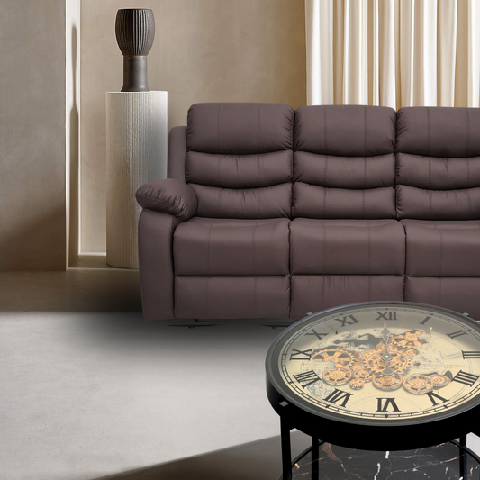 Brono Recliner 3 Seater Sofa - Auburn