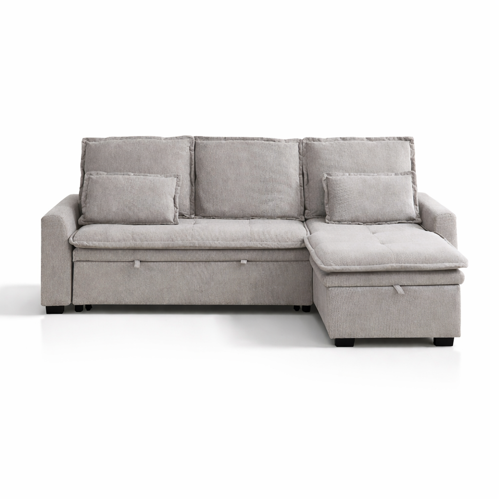 Jonah Interchangeable Corner Sofa Bed - Grey
