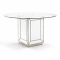 Sofia dining table silver glass