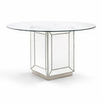 Sofia dining table silver glass