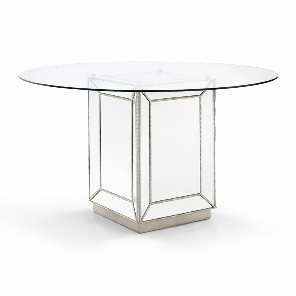 Sofia dining table silver glass