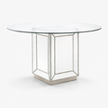 Sofia dining table silver glass