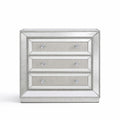 SOFIA 3 DRAWER CHEST MIRRORED SILVER