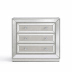 SOFIA 3 DRAWER CHEST MIRRORED SILVER