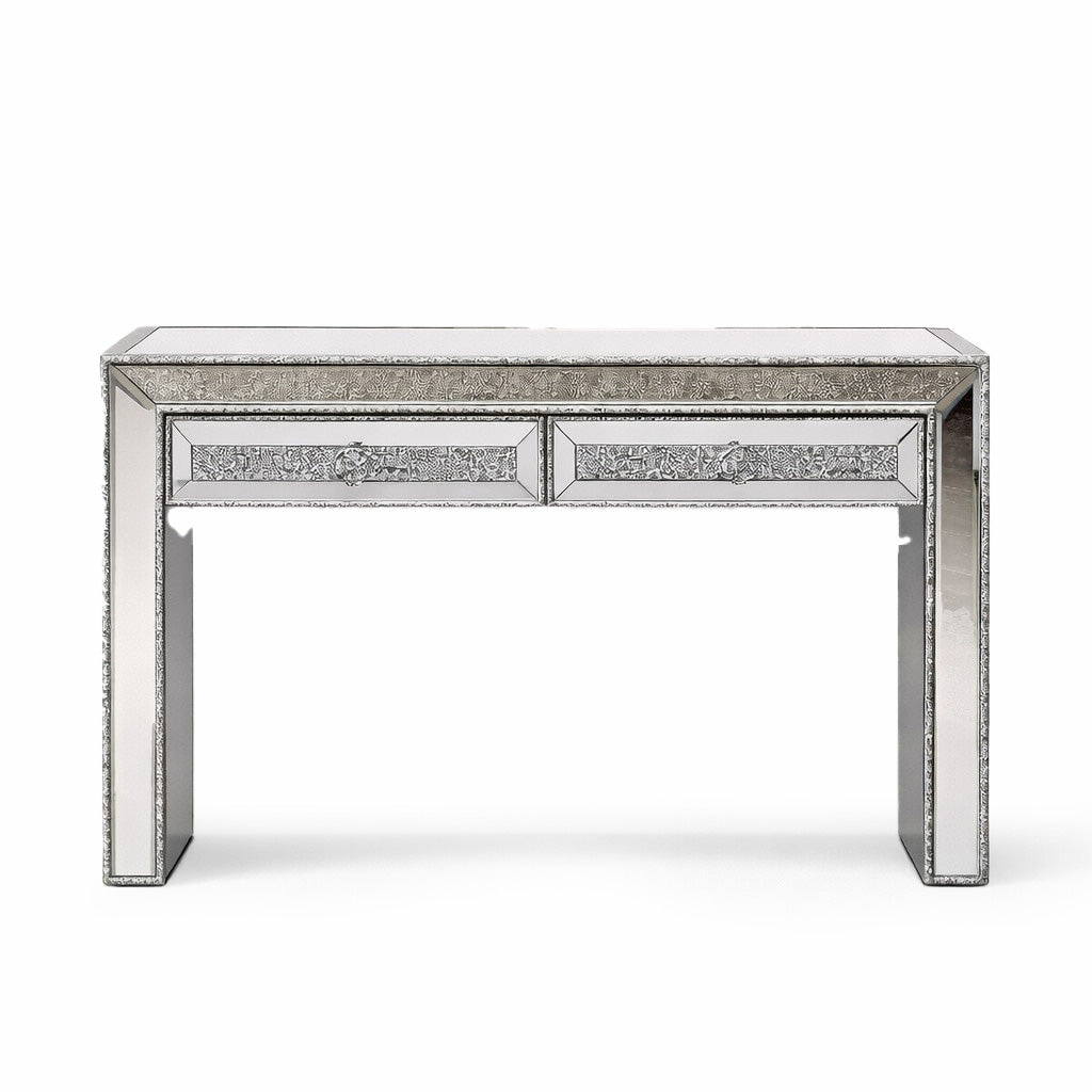 SOFIA CONSOLE TABLE MIRRORED SILVER