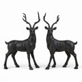 Pair of Standing Stag Statues