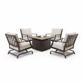 Stamford Outdoor Fire Pit & 4 Chairs Set