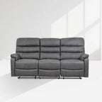 Taylor 3 Seater Recliner - Leather Air - Antique Grey