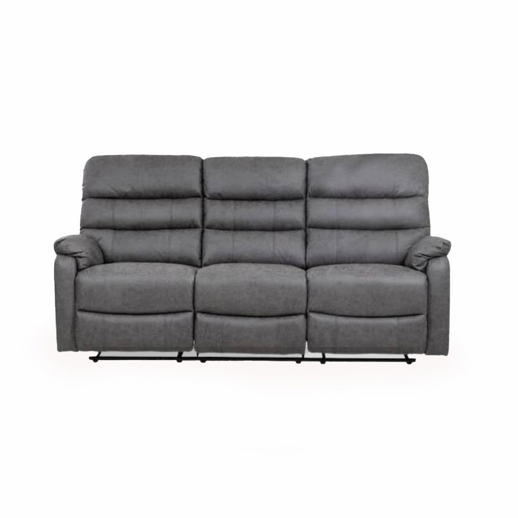 Taylor 3 Seater Recliner - Leather Air - Antique Grey