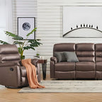 Taylor 3 Seater Recliner - Leather Air - Antique Brown