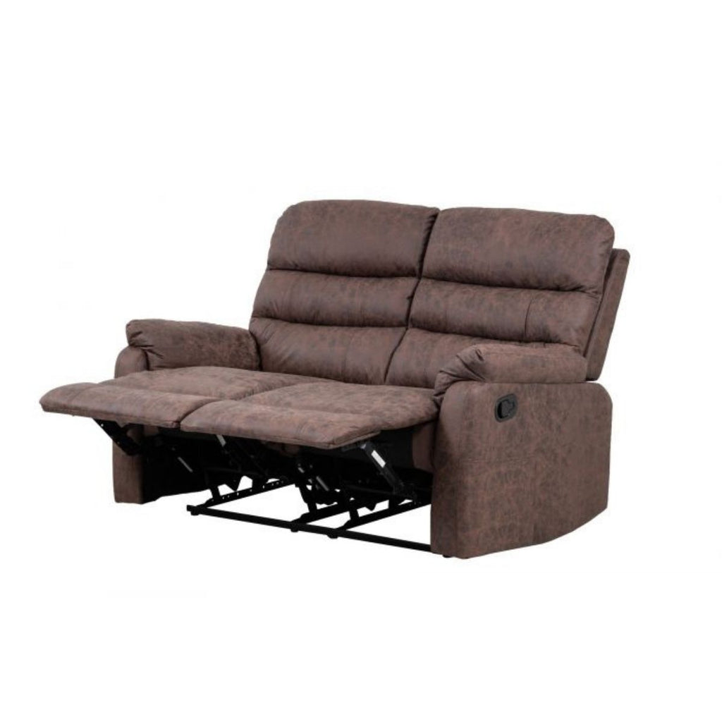Taylor 2 Seater Recliner - Leather Air - Antique Brown