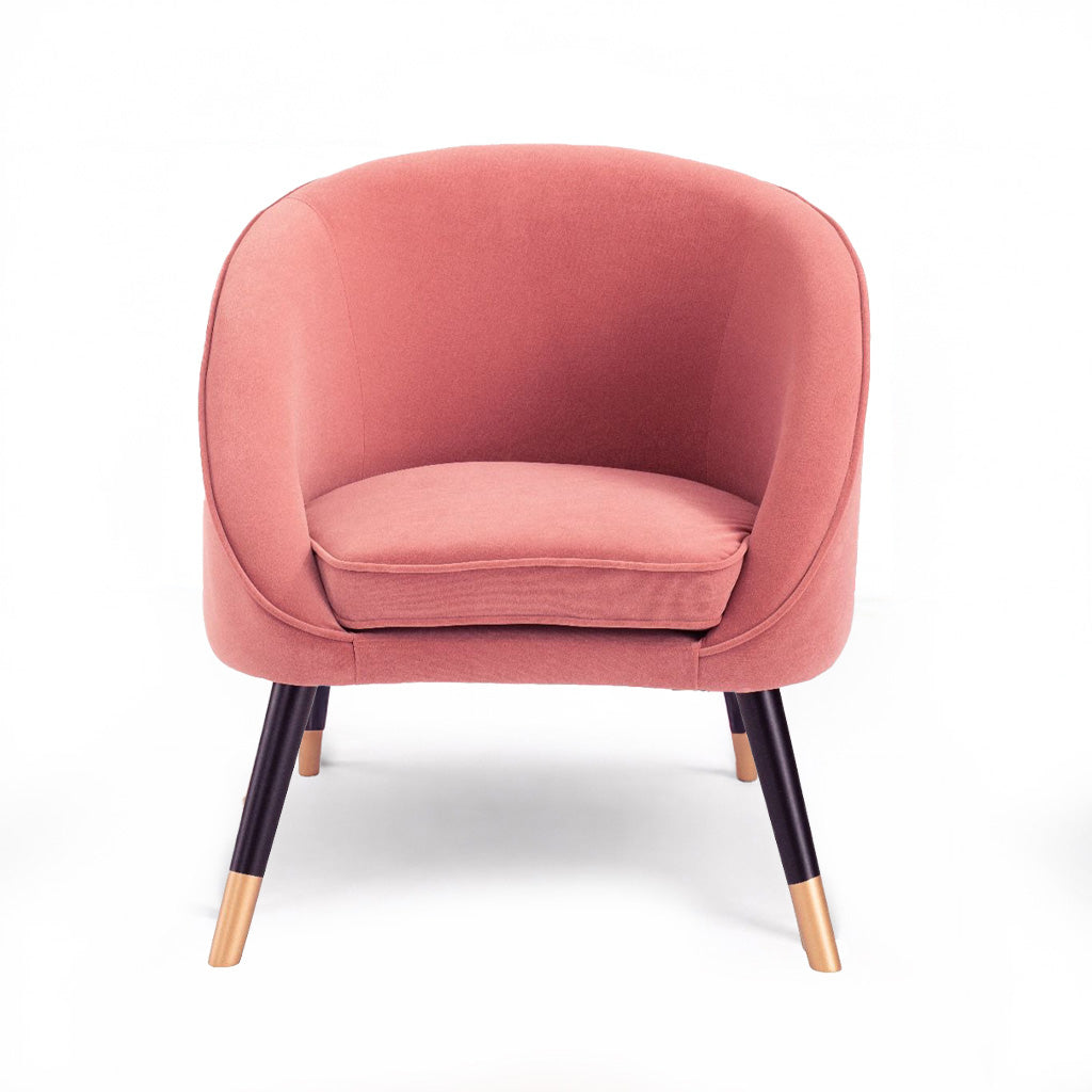 Oakley Pink Velvet Tub Chair