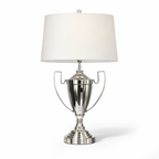 Trophy Lamp- Silver/Cream