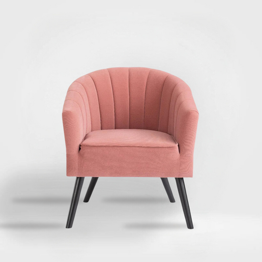Arlo Pink Velvet Tub Chair