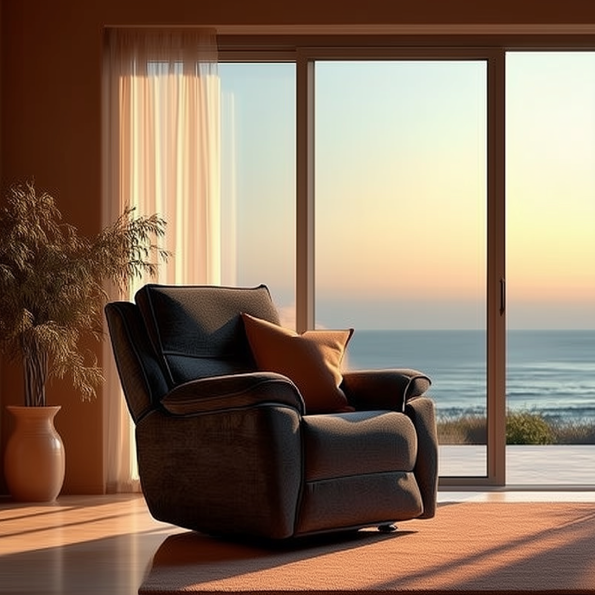 Midtown Recliner Chair in Dark Grey