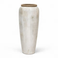 Tall Ceramic Pot - Cream Drip Glaze 120cm
