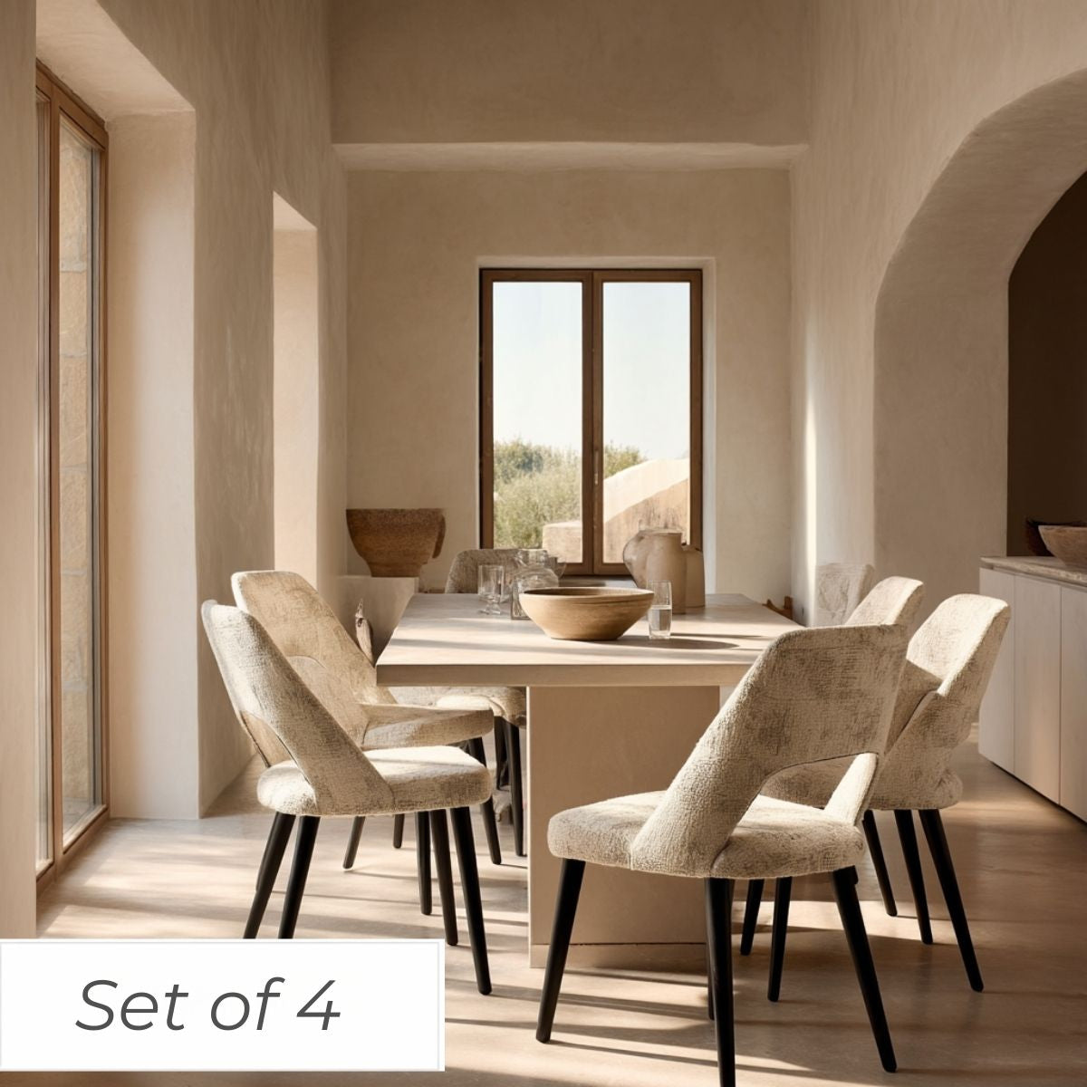 Viola Dining Chair - Silver / Grey  (Set of 4)