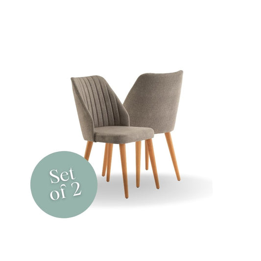 Hazal Dining Chair - Charcoal Grey  (Set of 2)
