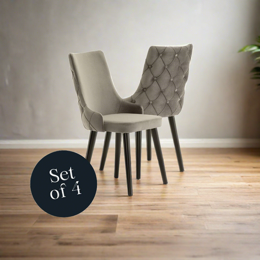 City Dining Chair - Grey Velvet (Set of 4)