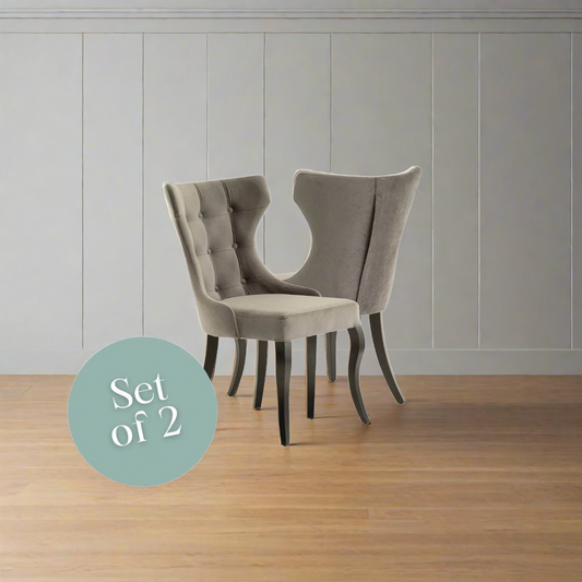 Oslo Dining Chair - Grey Velvet (Set of 2)