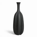 Black Resin Ribbed Bottle Neck Pot 1.2m