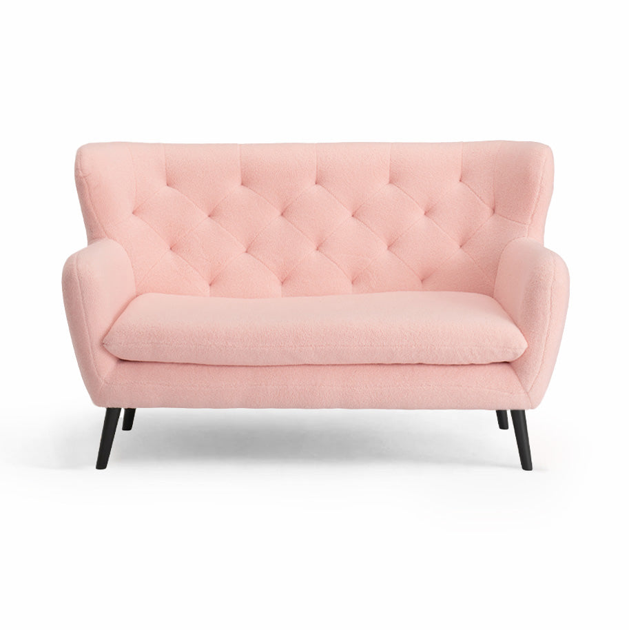 Yak 2 Seater Pink Sheepskin Sofa