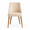 Zara Dining Chair - Beige / Walnut (Set of 6)
