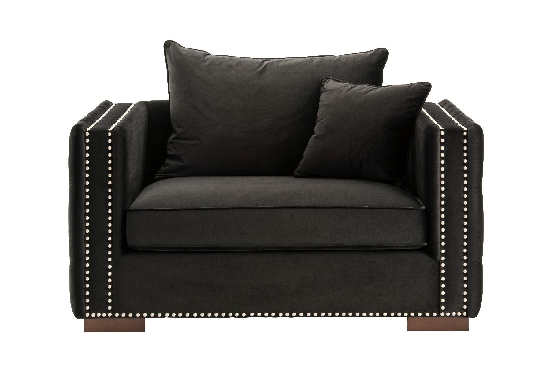 Moscow Snuggle Chair - Black Velvet