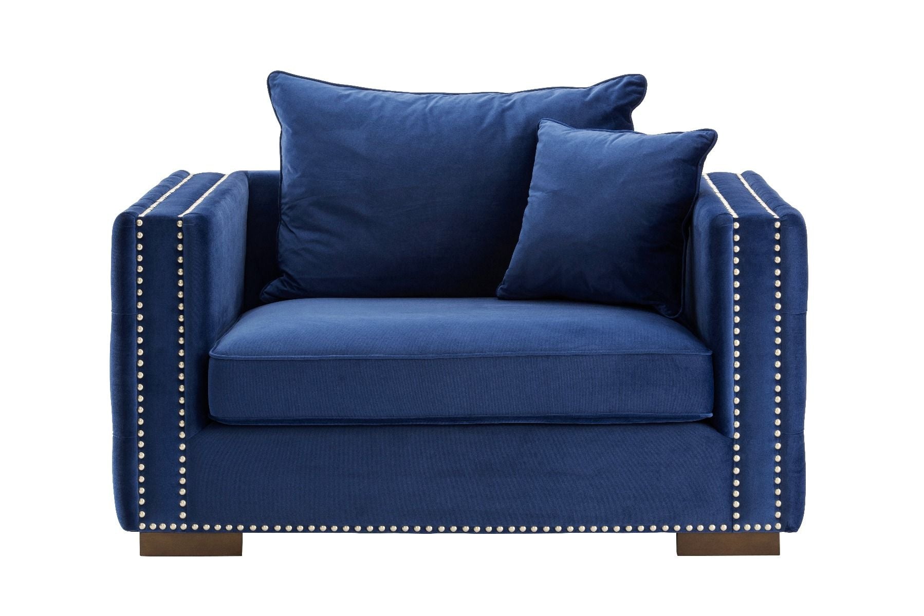 Moscow Snuggle Chair - Blue Velvet