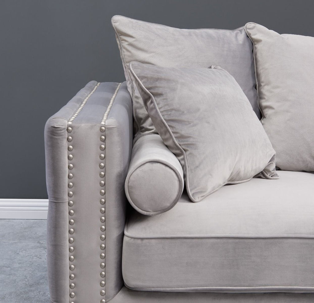 Moscow 2 Seater Sofa - Grey Velvet