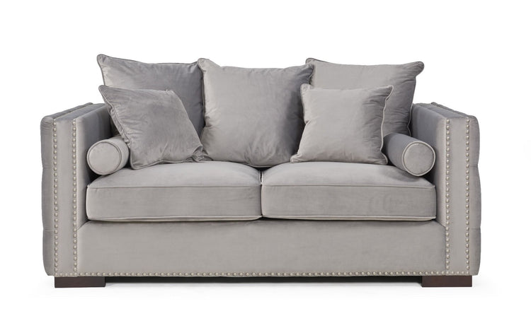 Moscow 2 Seater Sofa - Grey Velvet