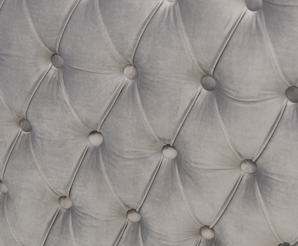 Moscow 2 Seater Sofa - Grey Velvet