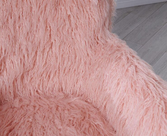 Faux Sheepskin Tub Chair - Pink