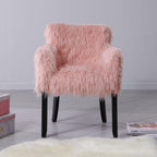 Faux Sheepskin Tub Chair - Pink