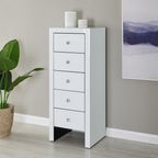 Hollywood 5 Drawer Tallboy - White