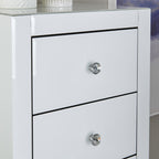 Hollywood 5 Drawer Tallboy - White