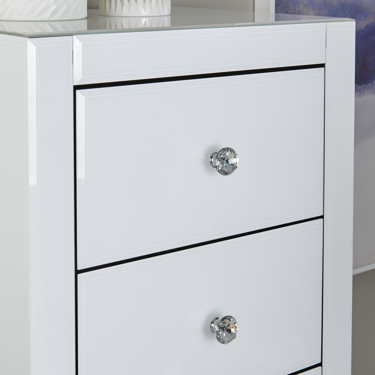 Hollywood 5 Drawer Tallboy - White
