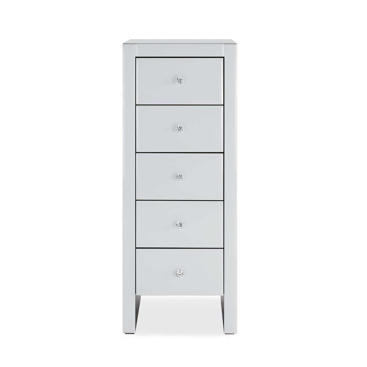 Hollywood 5 Drawer Tallboy - White