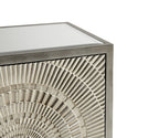 Frenso 2 Drawer Side Table - Silver