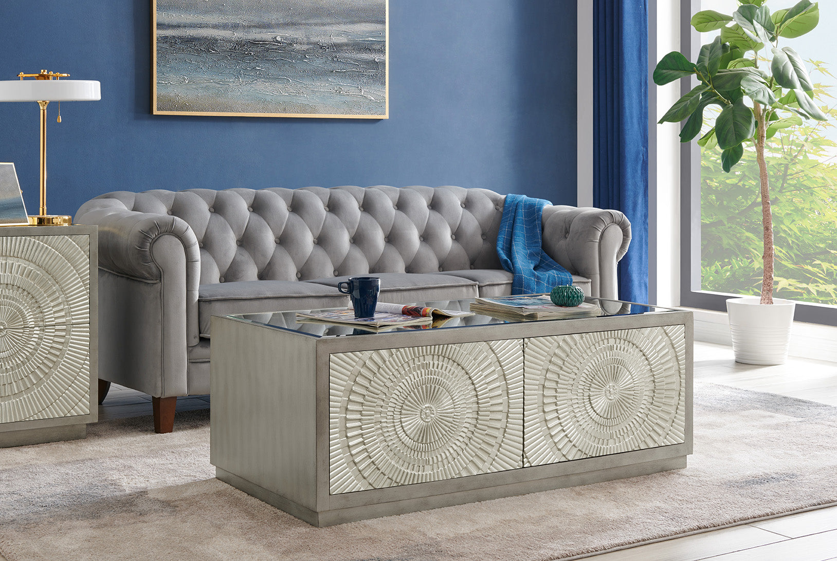 Frenso Coffee Table - Silver