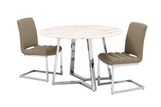 Storm 5 Piece Dining Table Set - Taupe