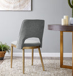 Morgan Dining Chair - Brass / Grey (Set of 2)