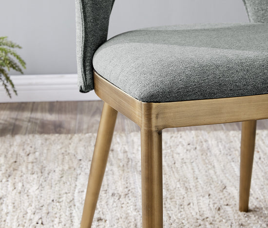 Morgan Dining Chair - Brass / Grey (Set of 2)