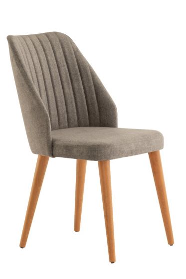 Hazal Dining Chair - Charcoal Grey / Walnut (Set of 4)