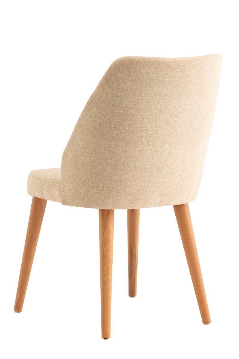 Hazal Dining Chair - Beige / Walnut (Set of 2)