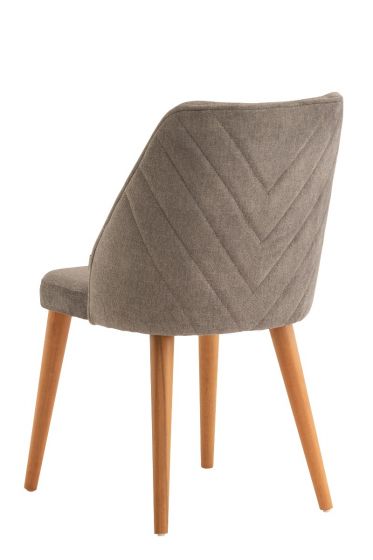 Zara Dining Chair - Charcoal Grey / Walnut (Set of 6)